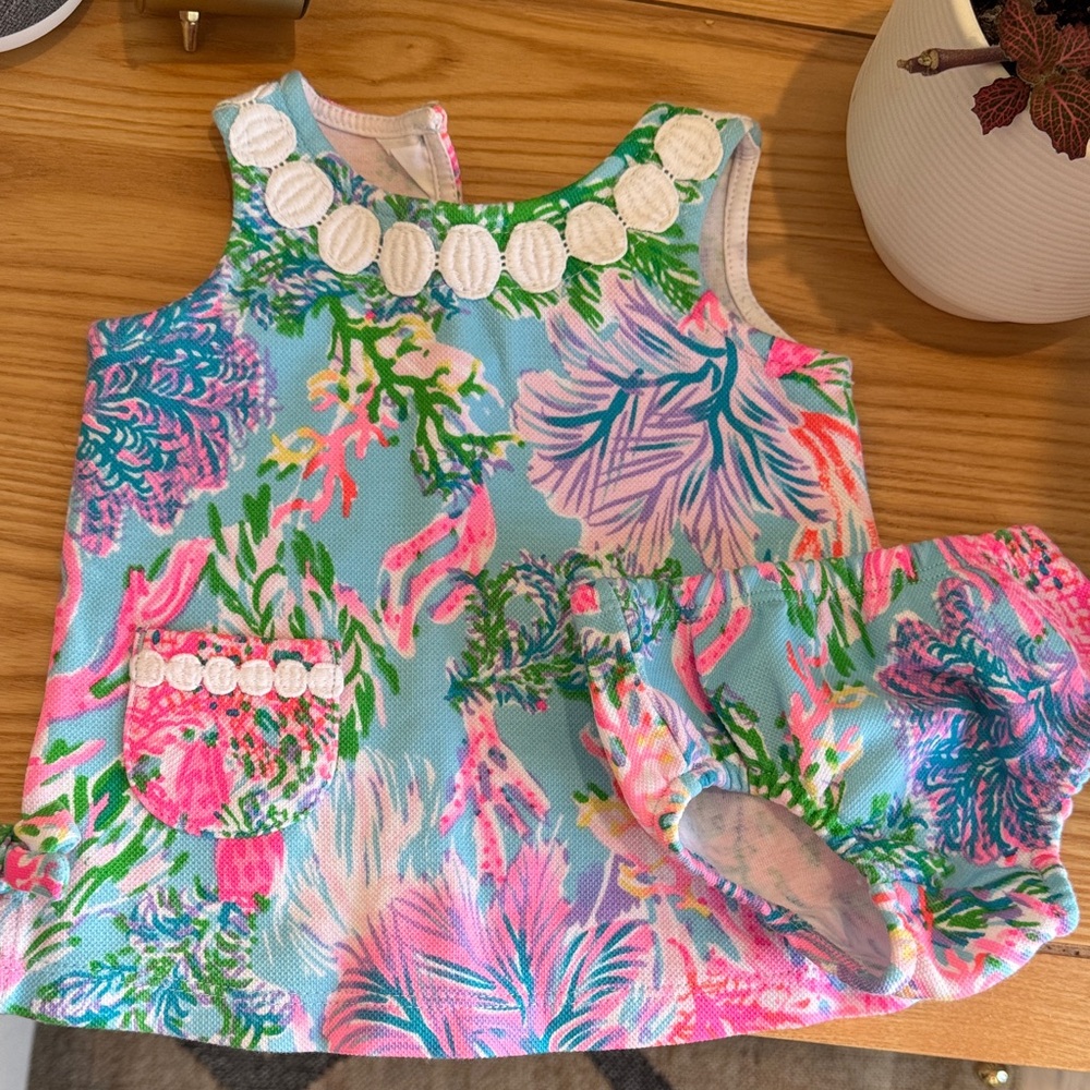 NEVER WORN Lilly Pulitzer Dress and Bloomer Set, 3-6mo